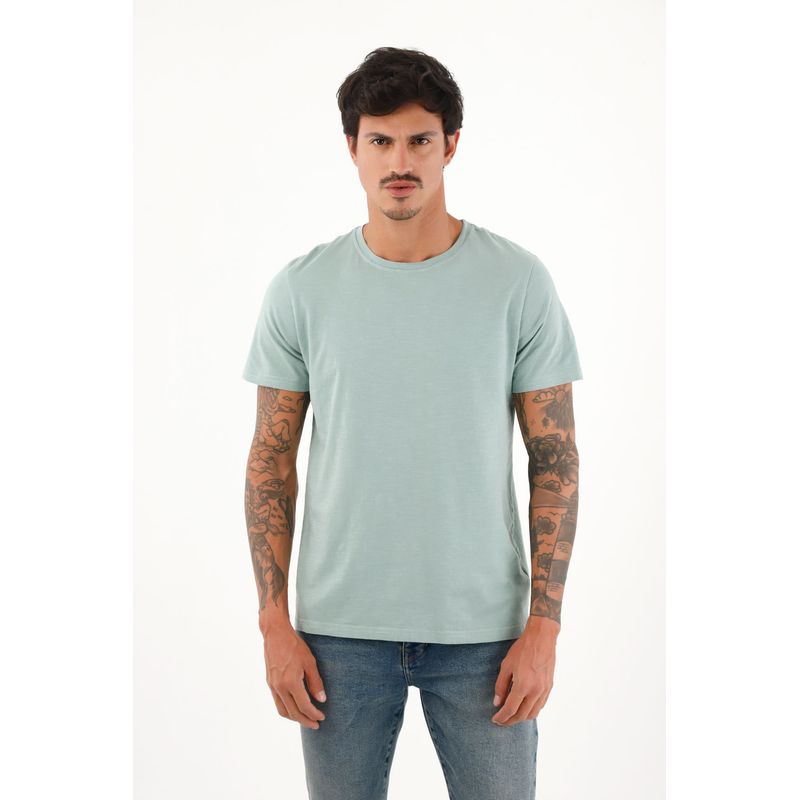 TENNIS - Camiseta en tela jersey verde para hombre