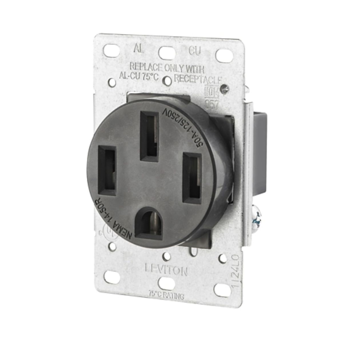 LEVITON - TOMA INCRUSTAR 50A 125/250V LEVITON 279-S 3P/4H NEMA 14-50R