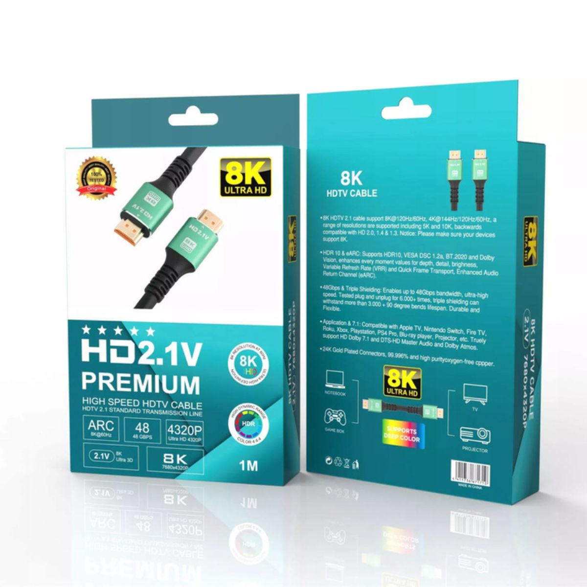 GENERICO - Cable HDMI 2.1 V Premium 8K HD Ultra 10M