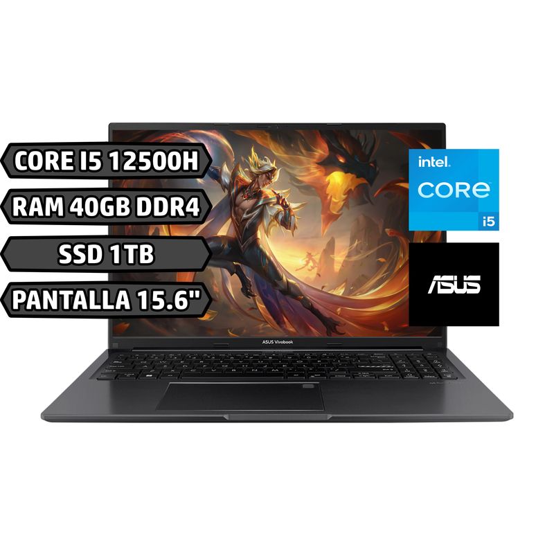 ASUS - Portátil Asus Vivobook X16 Intel Core I5 12500H Ssd 1Tb Ram 40Gb 15,6