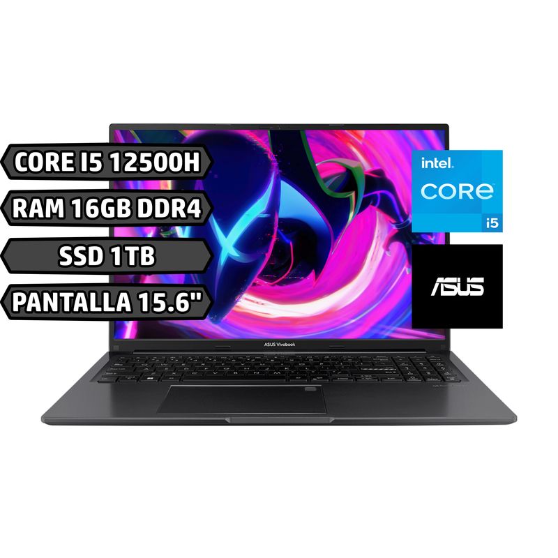 ASUS - Portátil Asus Vivobook X15 Intel Core I5 12500H Ssd 1Tb Ram 16Gb 15,6