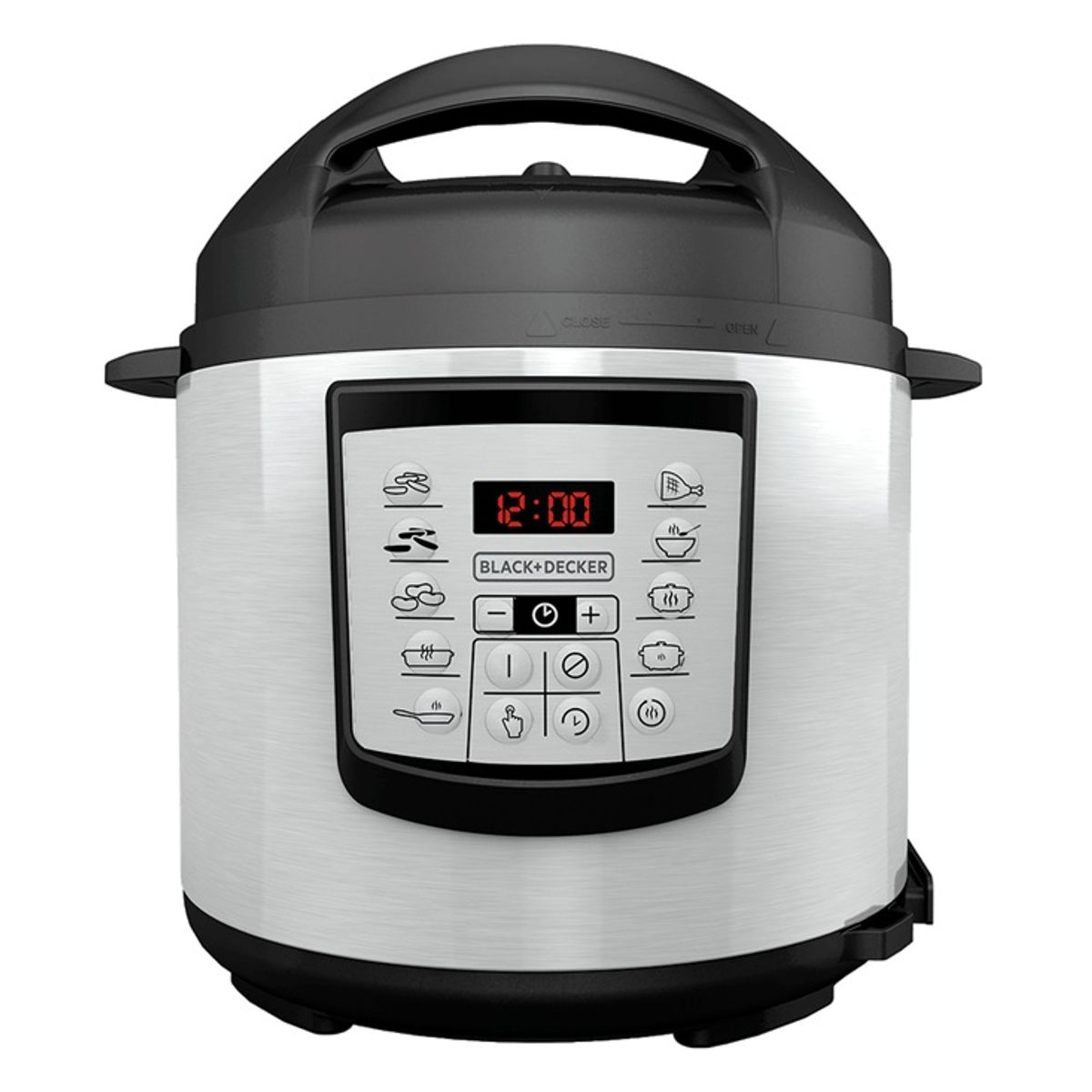 BLACK+DECKER - Olla Multifuncional Inteligente Black+Decker Digital de 6 Litros Gris