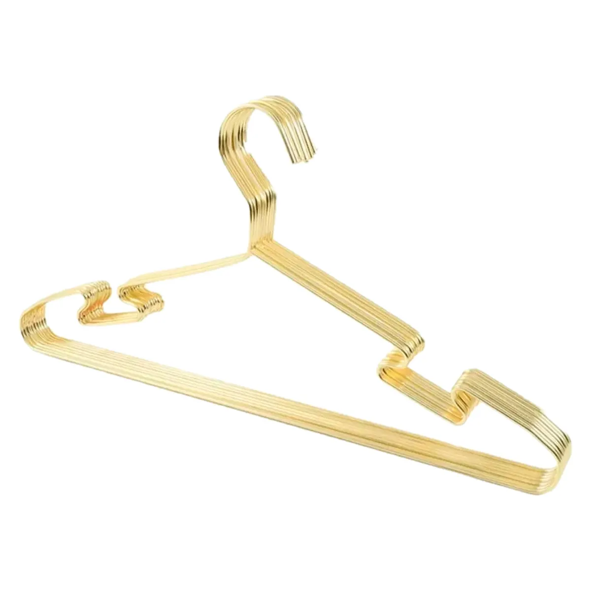 VITTORIA - Pack X10 Ganchos Ropa Metálico Triangular Dorado HO0403