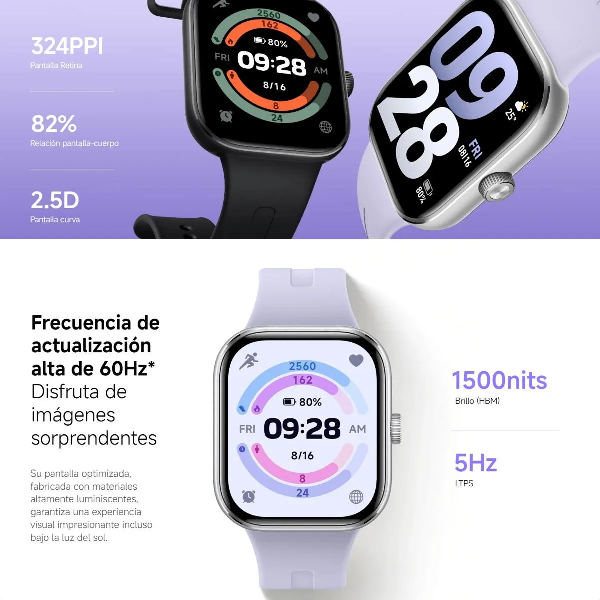 XIAOMI - Xiaomi Redmi Watch 5 Smartwatch Llamadas Bt 5atm Gnss Blk