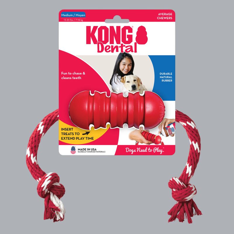 KONG COMPANY - KONG Classic Juguete Dental con Lazo talla M