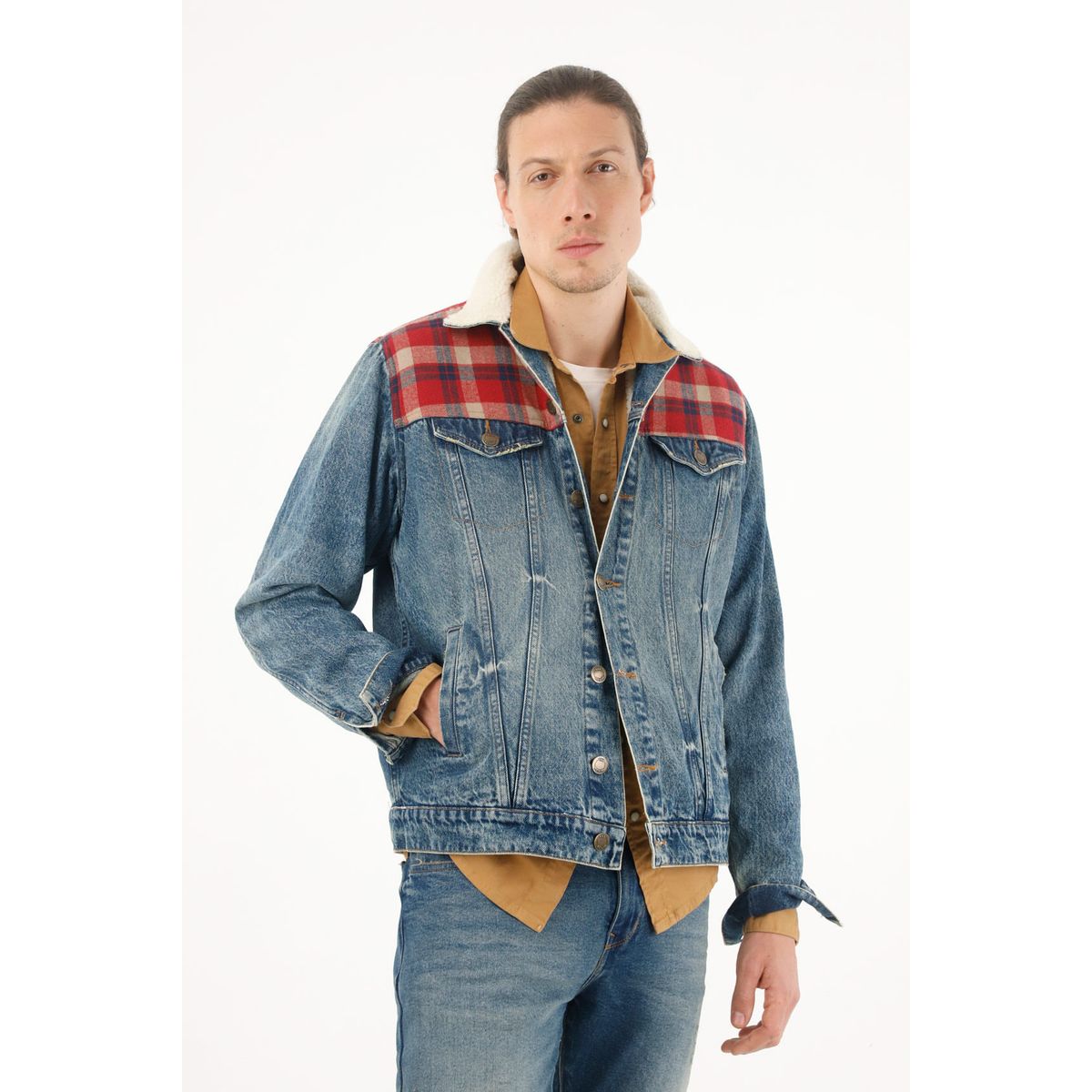 TENNIS - Chaqueta tipo Trucker forrada en ovejo para hombre