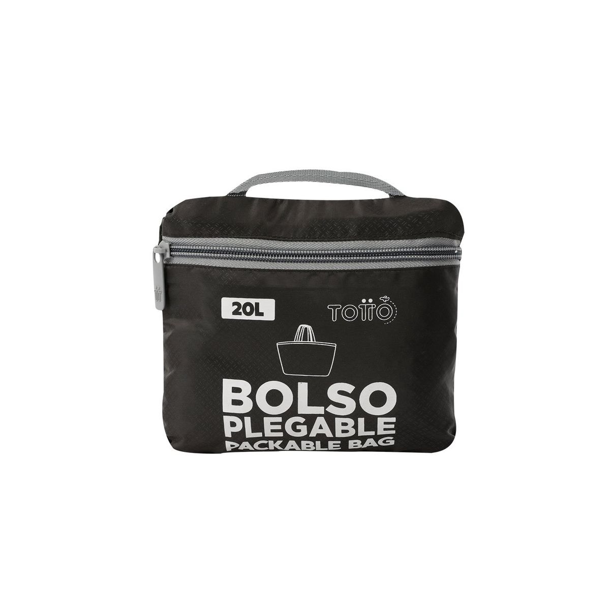 TOTTO - Bolso Plegable Para Hombre Negro Ramel Totto