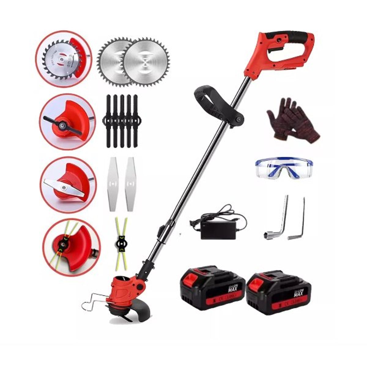 GENERICO - Guadaña O Cortadora De Césped Inalámbrica BS-066