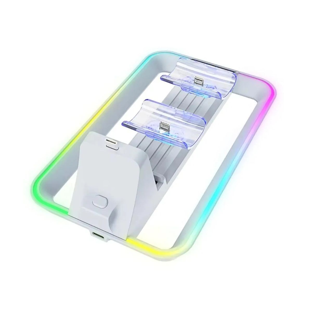 GENERICO - Base Cargador Para Joystick Doble Ps5 Y Ps Portal Luz Rgb