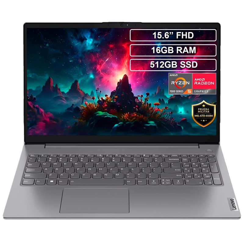 LENOVO - Portátil Lenovo V15 G4 Ryzen 5 7520U 16GB 512GB FHD 15.6