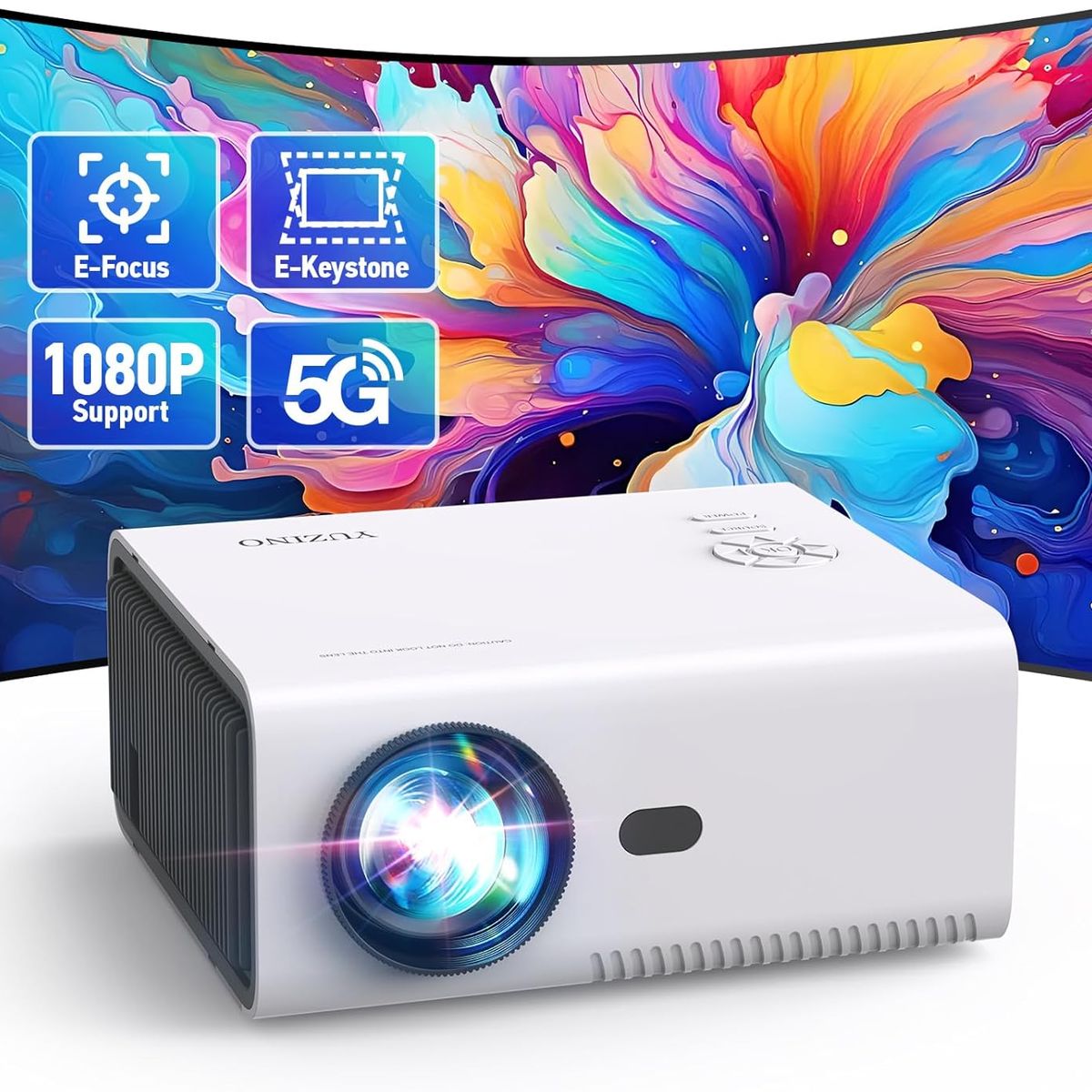 GENERICO - Proyector de Video Full HD 1080p Wifi Bluetooth