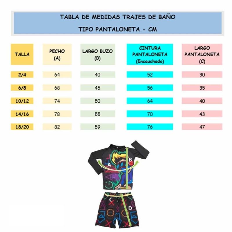 GENERICO - Traje de baño Infantil Buzo Pantaloneta y Gorra - Sport