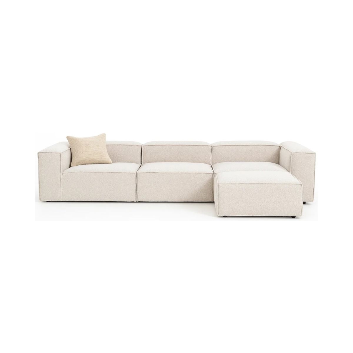 GENERICO - Sofá Livay 5 Puestos Moderno Tela Antifluidos 329x85x68 Beige