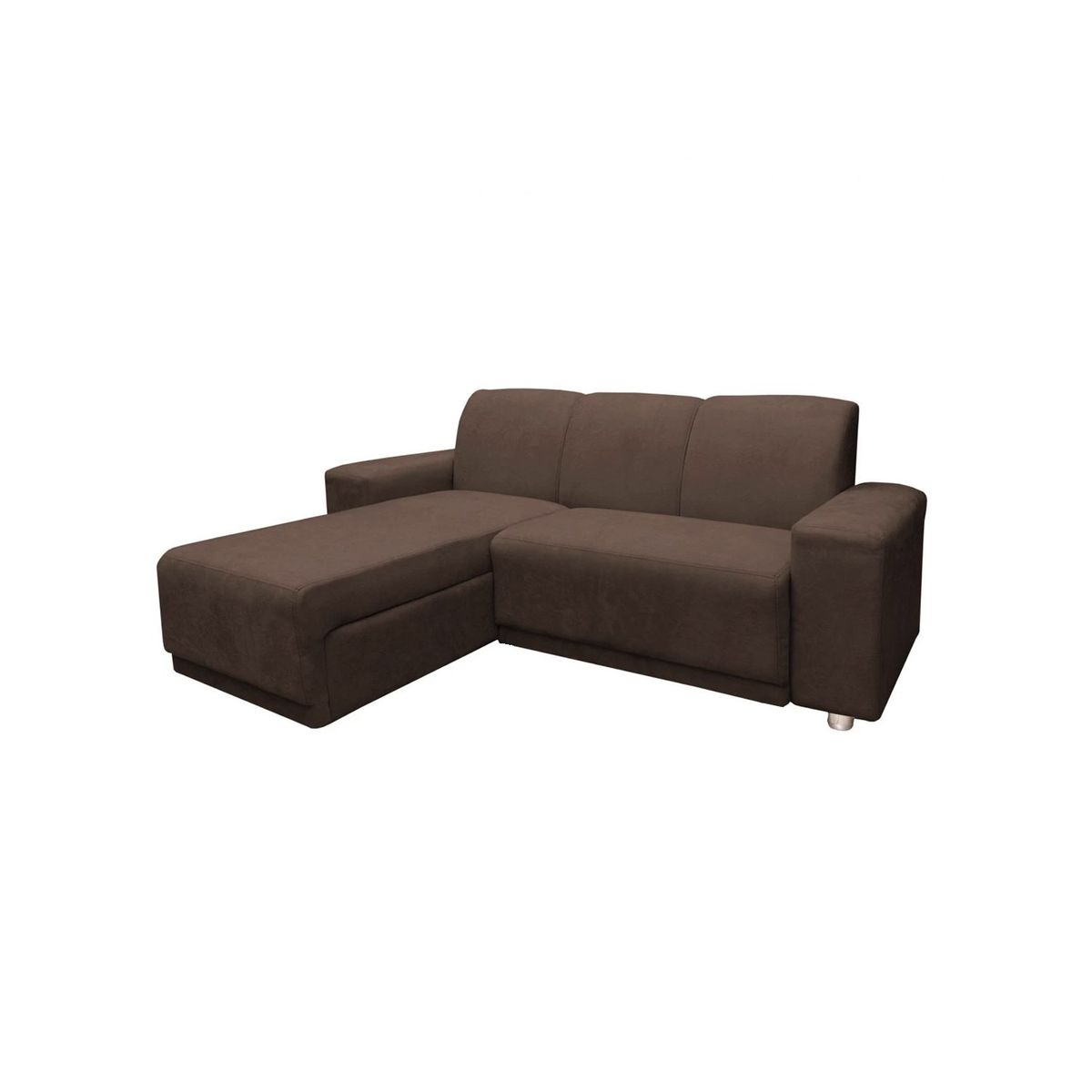 GENERICO - Sofá en L Izquierdo Irai Tela Antifluidos 200x85x75 Marrón 3 Puestos_.