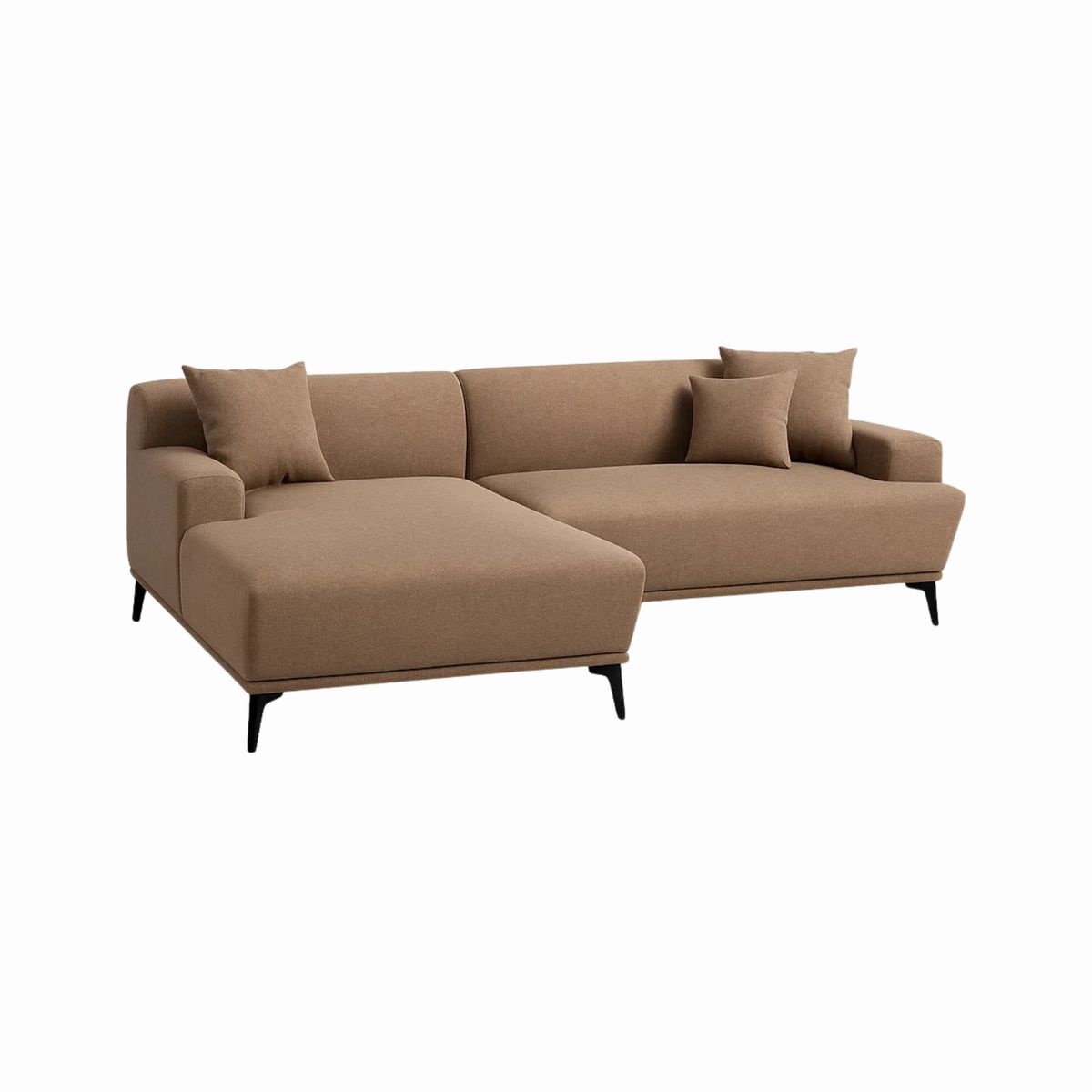 GENERICO - Sofá en L Izquierdo Sucre Tela Antifluidos 230x150x80 Marrón 3 Puestos