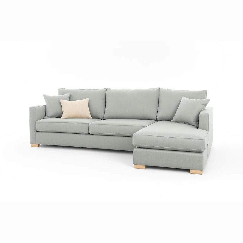 GENERICO - Sofá en L Izquierdo Life Tela Antifluidos 220x100x75 Gris 3 Puestos