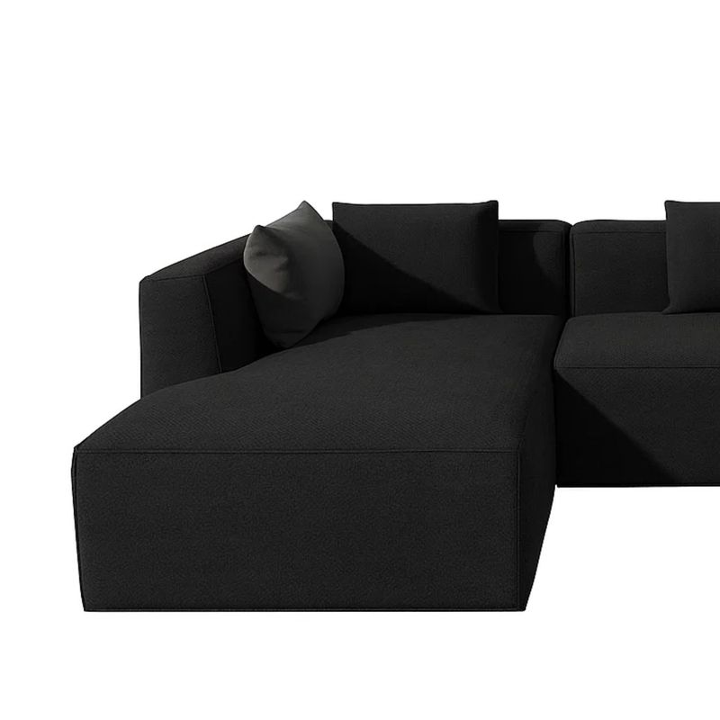 GENERICO - Sofá en L Izquierdo Pichi Tela Antifluidos 230x160x80 Gris 3 Puestos