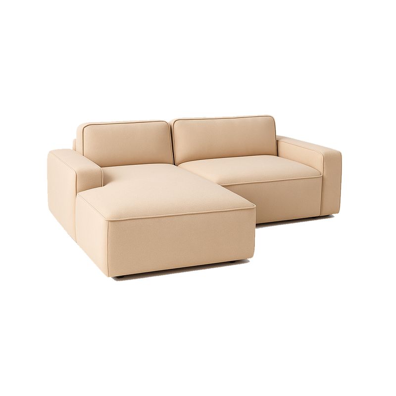 GENERICO - Sofá en L Izquierdo Star Tela Antifluidos 220x95x75 Beige 3 Puestos