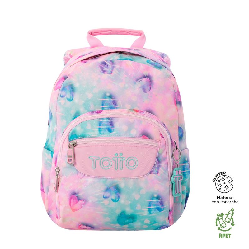 TOTTO - Morral Mochila Para Mujer Porta Tablet Glitter Totto