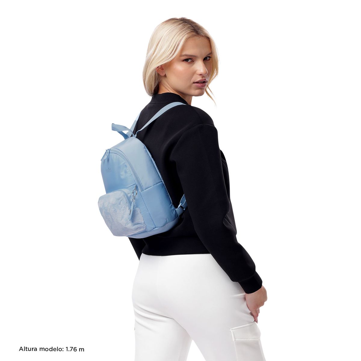 TOTTO - Morral Mochila Liviana Para Mujer Azul Claro Panama S Totto