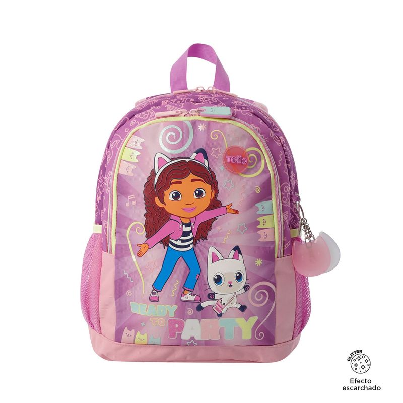 TOTTO - Morral Mochila Escolar Para Niña Gabbys Party S Totto