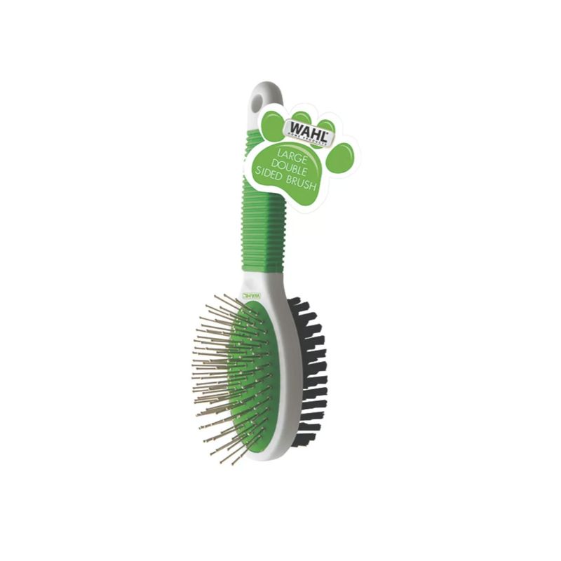 WAHL - Cepillo Doble Cara Para Perros Wahl 858454 Color Verde Lima