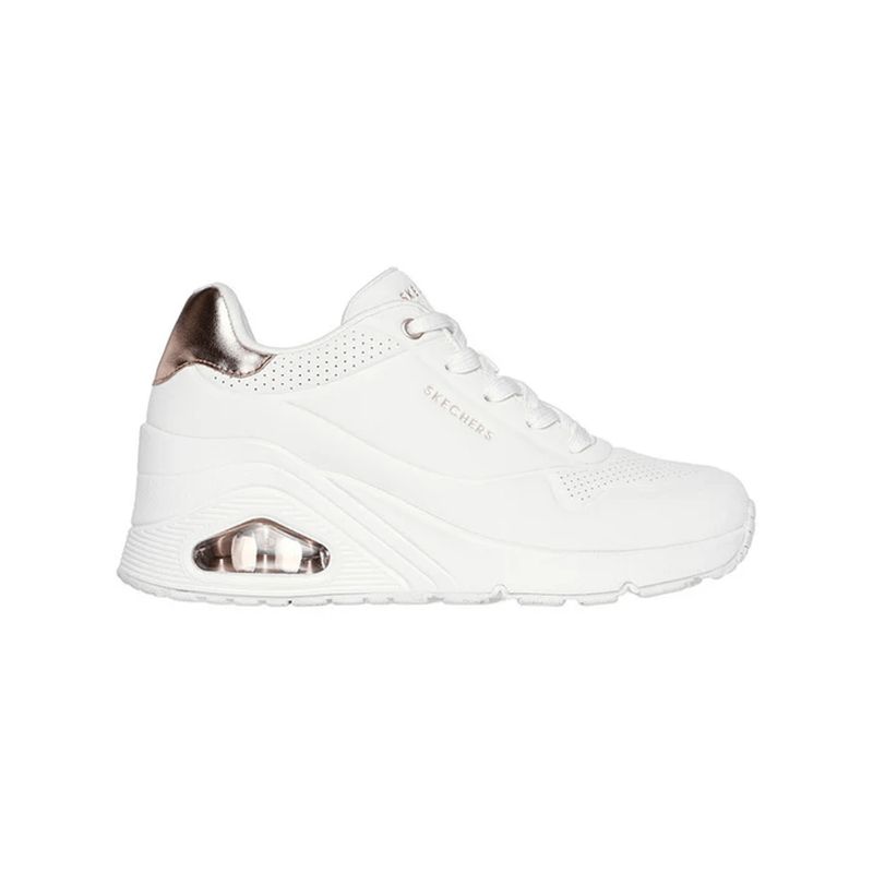 SKECHERS - Tenis Skechers Para Mujer Uno Wedge - Steps Color Blanco y Dorado