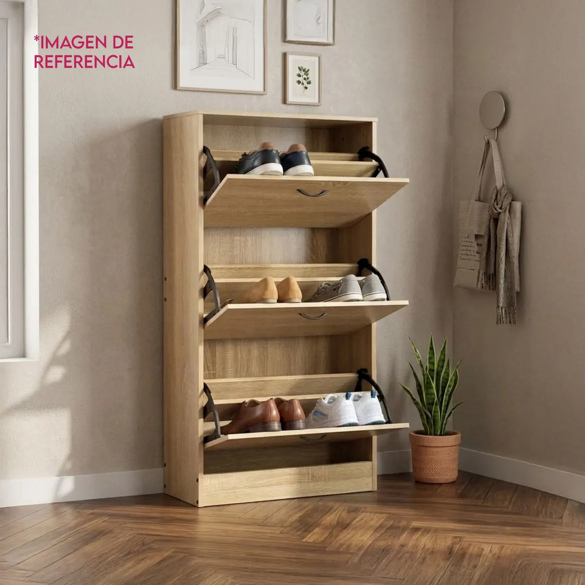 DIMATEX LEON - Organizador Zapatos Madera MDF Hasta 12 pares Refnicanor