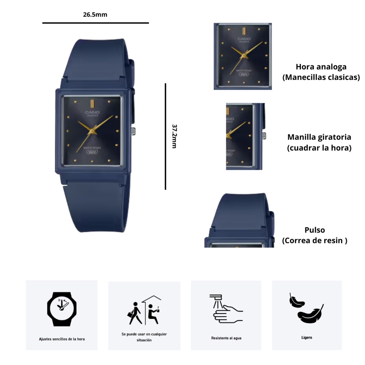 CASIO - Reloj Casio MQ-38UC-2A1 Diseño Vintage