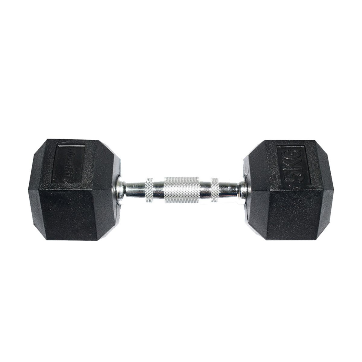 MOVIFIT - Mancuerna Hexagonal en Caucho 5 kg  Antideslizante
