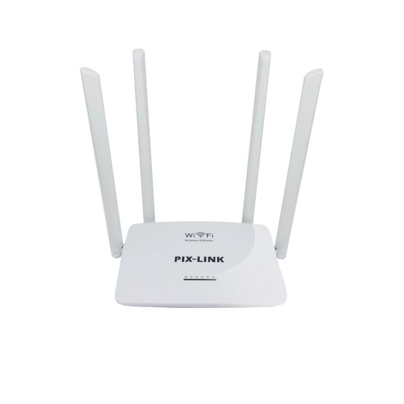 PIX LINK - Router Inalámbrico Pix-Link 4 Antenas - 300 Mbps - Señal Estable y Rápida