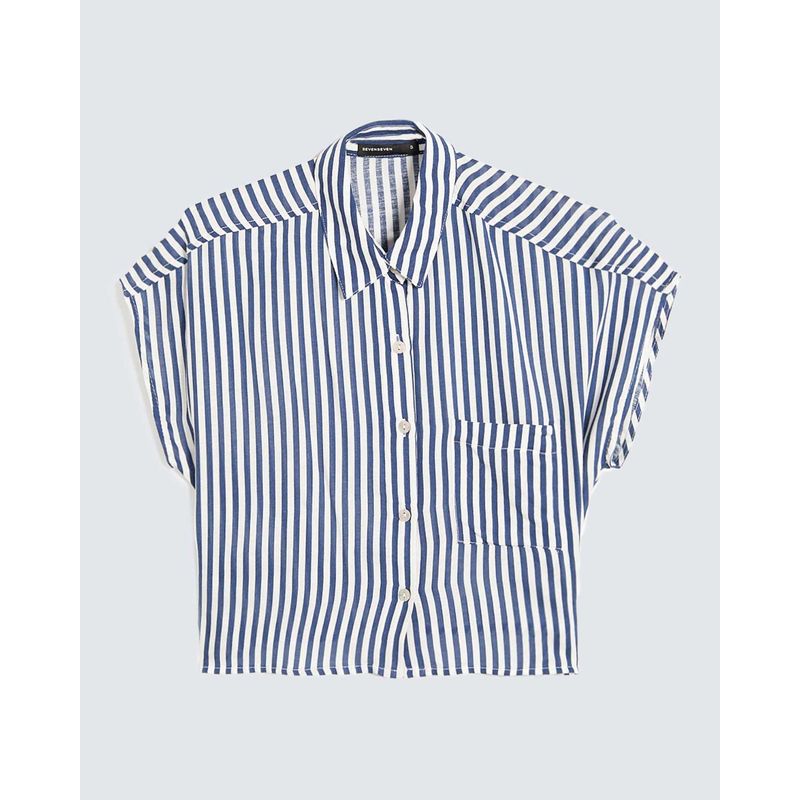 SEVEN SEVEN - Blusa Para Mujer Manga Corta Color Azul Marca Seven Seven #28124014