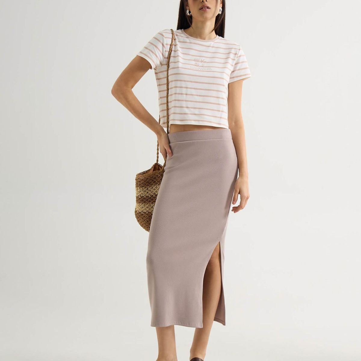 SEVEN SEVEN - Falda Para Mujer Medio Color Taupe Marca Seven Seven #28140928