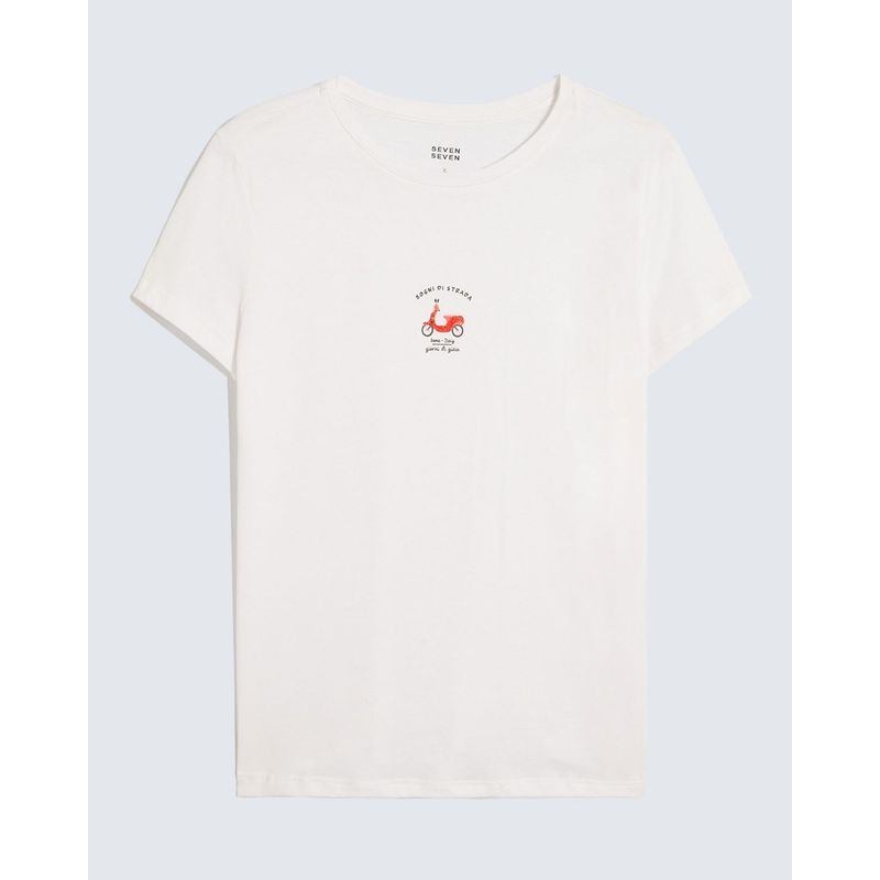 SEVEN SEVEN - Camiseta Para Mujer Manga Corta Cuello Redondo Color Blanco Marca Seven Seven #28096220