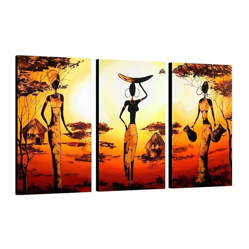 GENERICO - Cuadros Tripticos 90 Cm X 60 Cm, Modernos, Decorativos