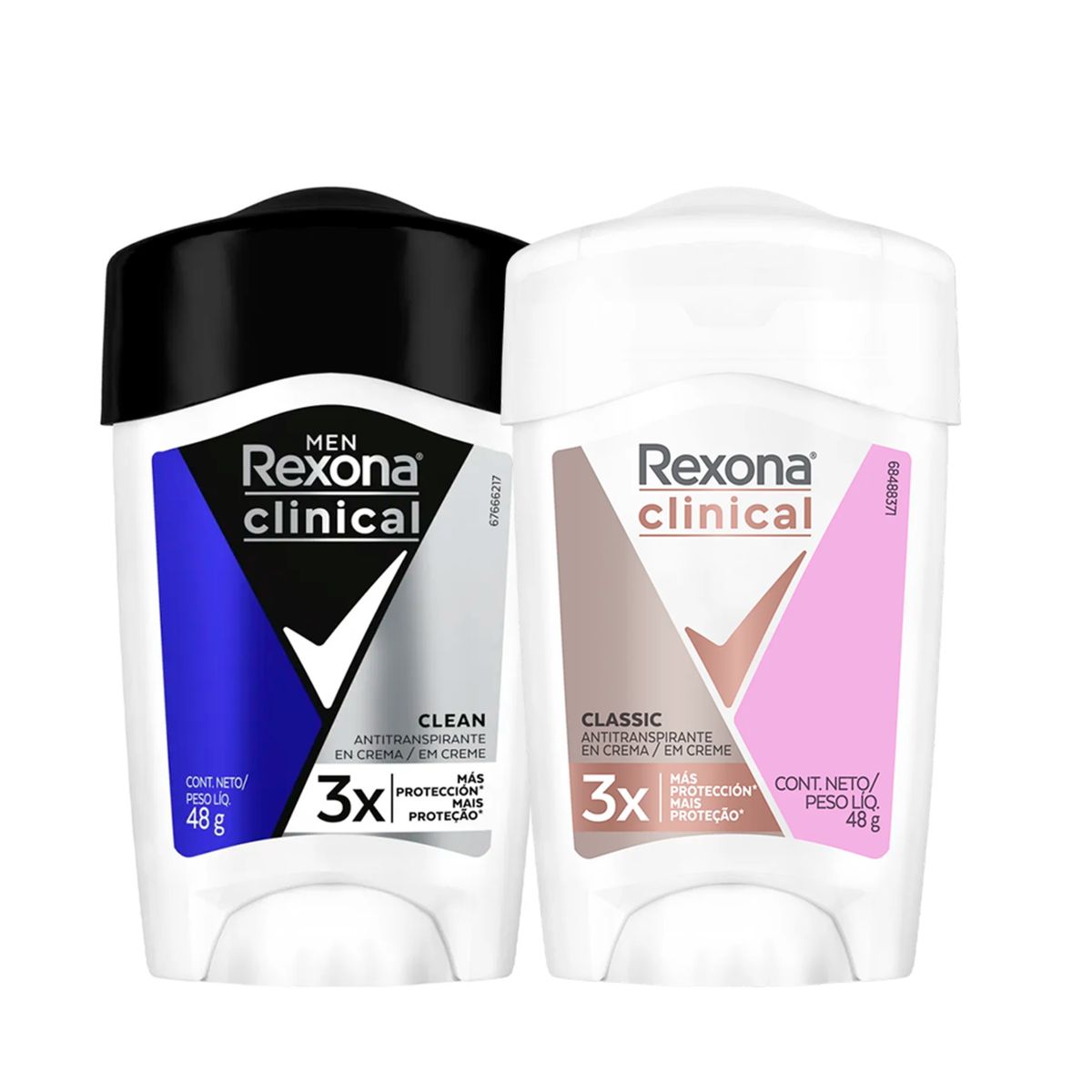 REXONA - Combo Desodorante Hombre y Mujer Rexona Clinical Soft Solid