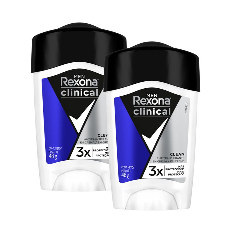 REXONA - Combo 2 Desodorantes Hombre Rexona Clinical Soft Solid