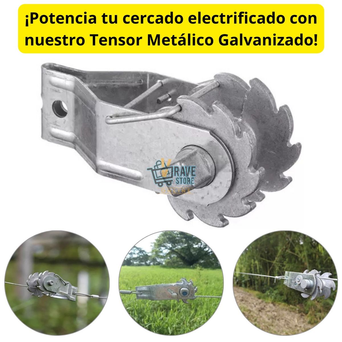 NACIONAL - Tensor Para Cerca Eléctrica De 500 Metros X 10 Unds