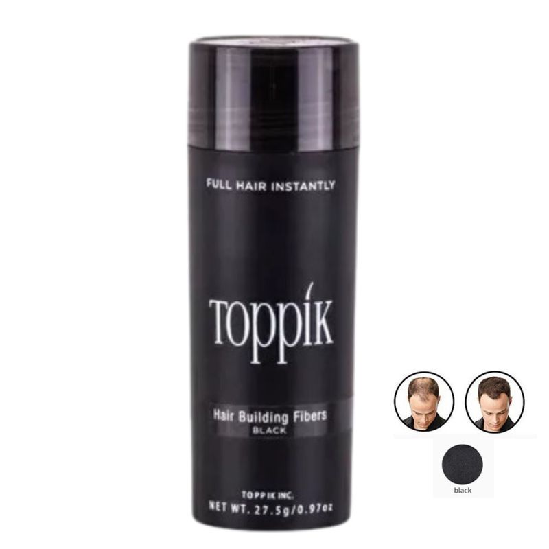 TOPPIK - Tarro Fibras Capilares Color Negro 27.5 gr "TOPPIK"