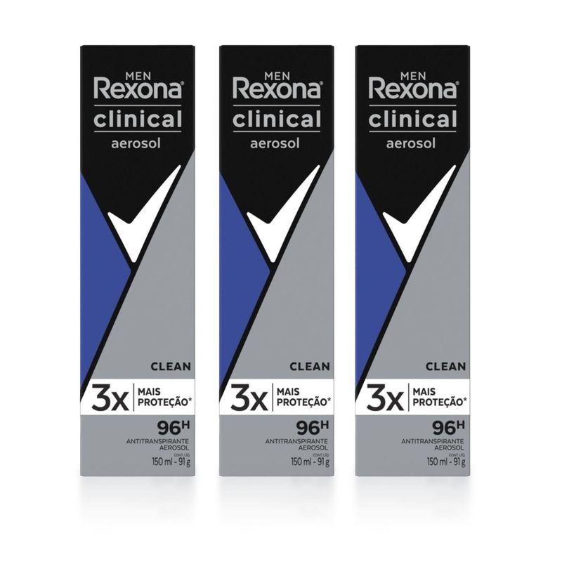 REXONA - Desodorante Rexona Clinical x3 en Aerosol