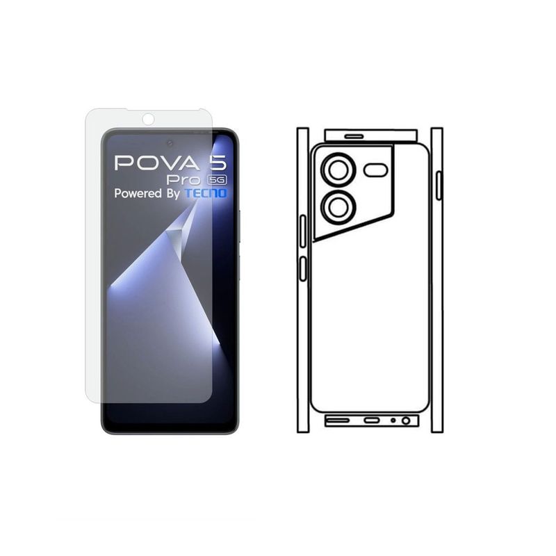 GENERICO - Protector Pantalla Y Trasero Hidrogel Para TECNO POVA 5 PRO