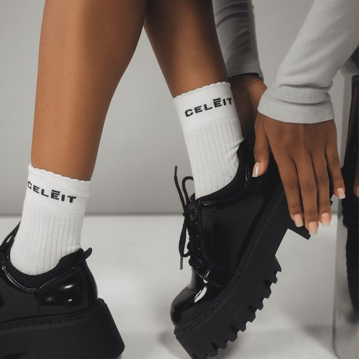 CELEIT - CELĒIT SOCKS WHITE - 1 PAIR