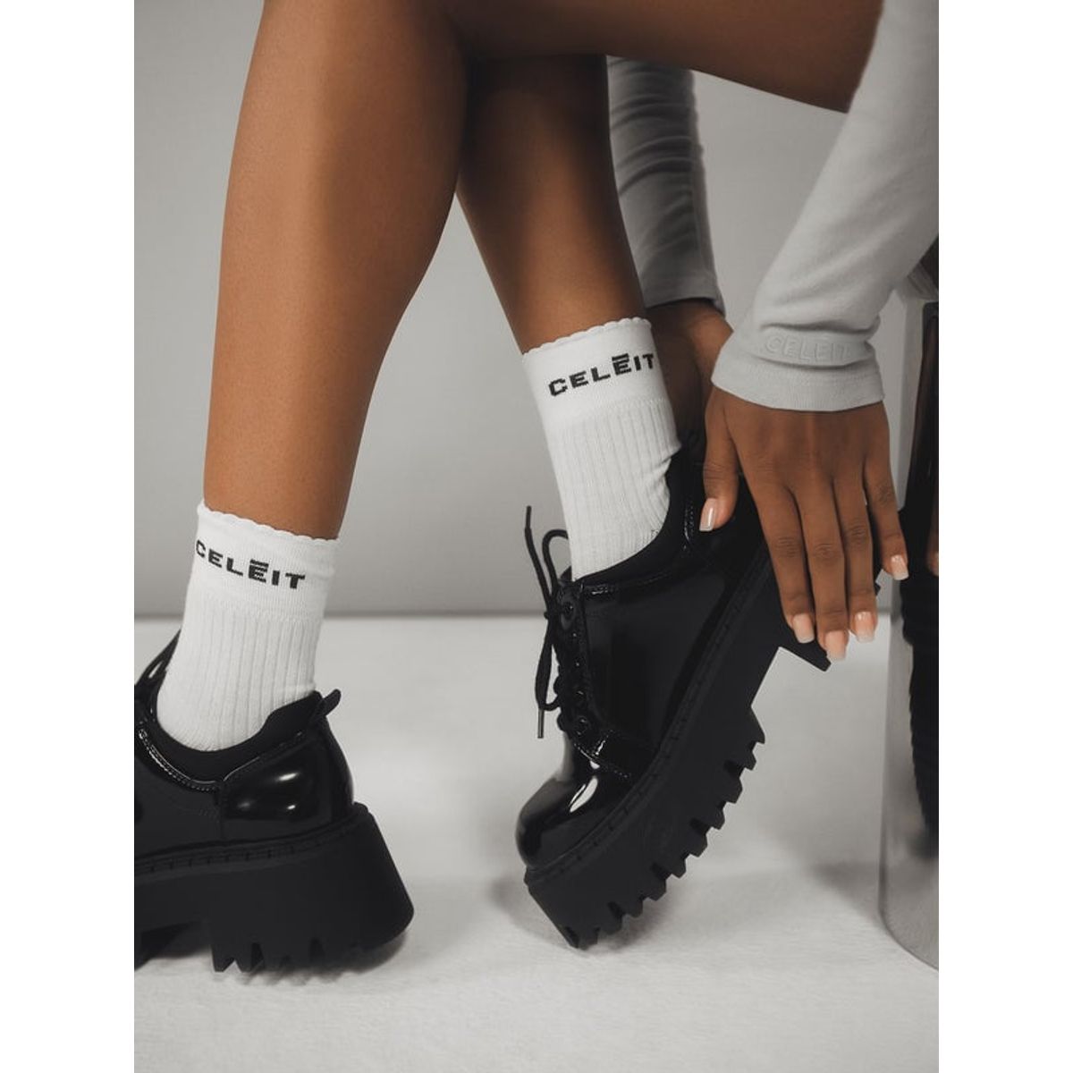 CELEIT - CELĒIT SOCKS WHITE - 1 PAIR