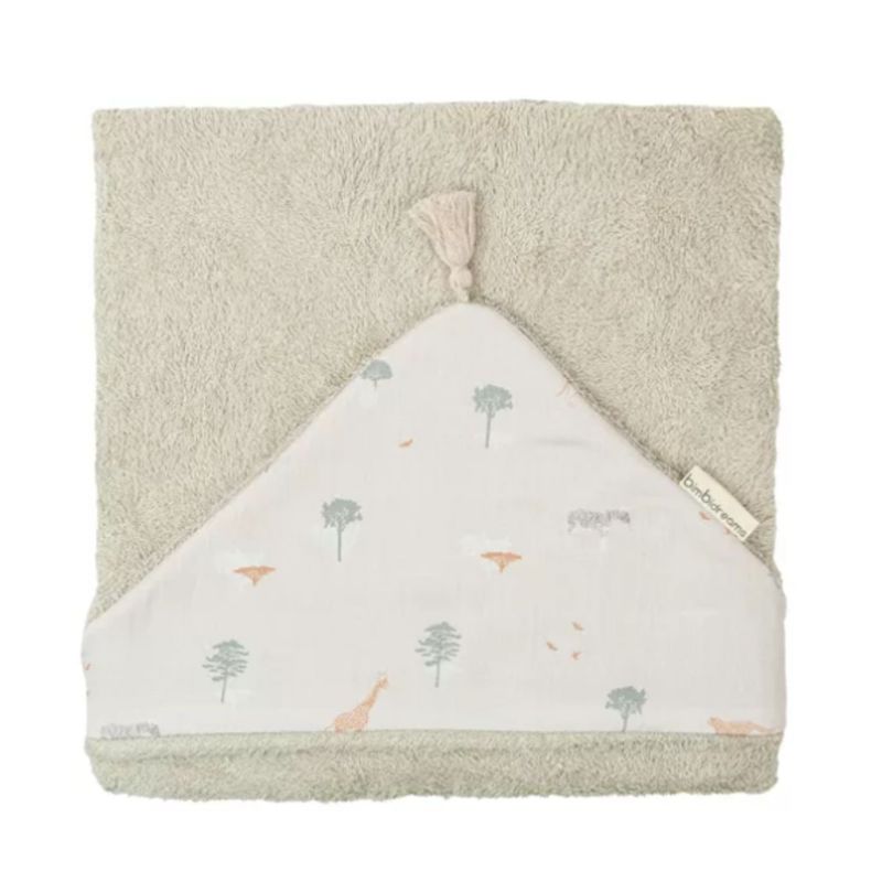 BIMBIDREAMS - Toalla Para Bebé Nairobi Beige Con Capucha de Bimbidreams