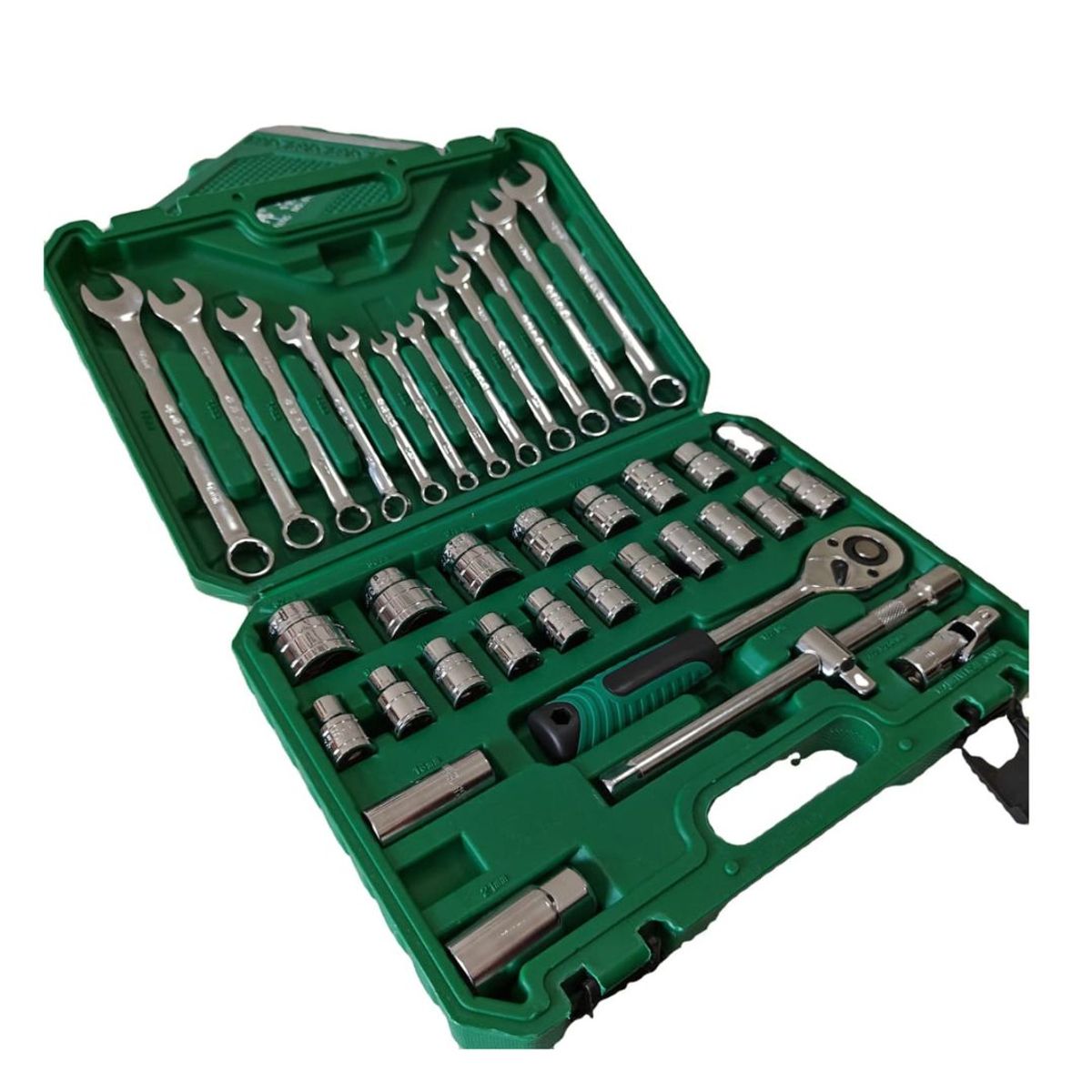 GENERICO - Set Herramientas 37 Piezas Llaves Y Copas Mixtas 1/2 Maletín