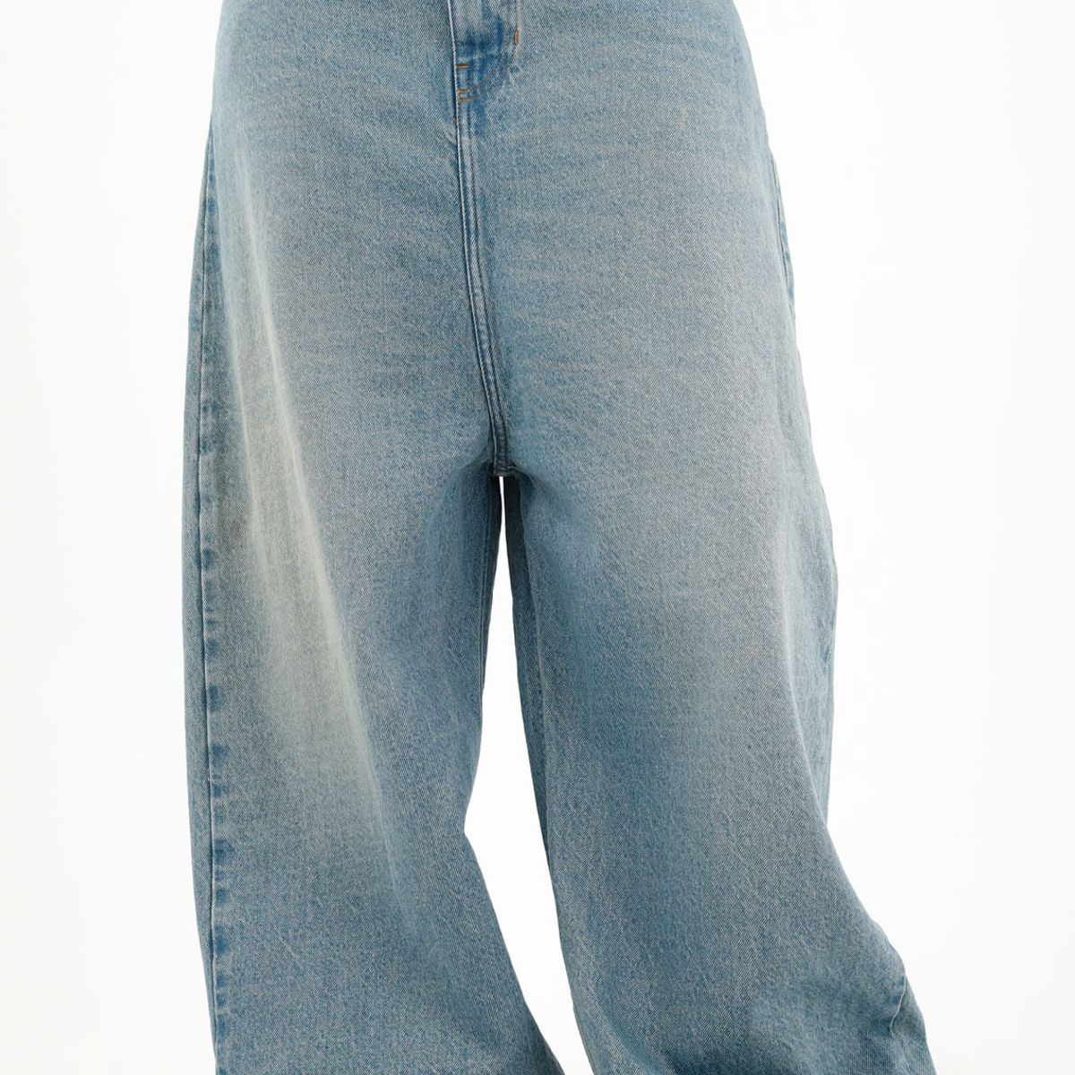 TENNIS - Jean de tiro súper largo azul para mujer