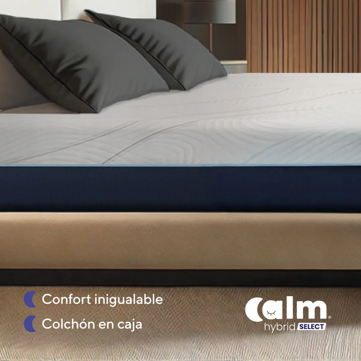 CALM - Colchón Hybrid Select King Ortopédico con Resortes Pocket