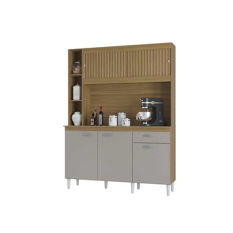AKIVOY - Alacena Mueble Auxiliar Cocina kit Duda 140cm Damasco