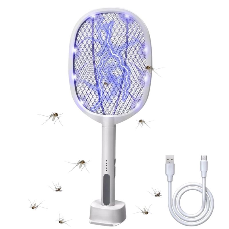 GENERICO - Raqueta Mata Mosquitos Facil Sin Quimicos