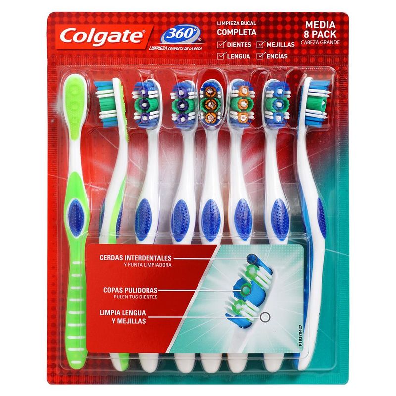 COLGATE - Cepillo de Dientes Colgate 360 8 uniades
